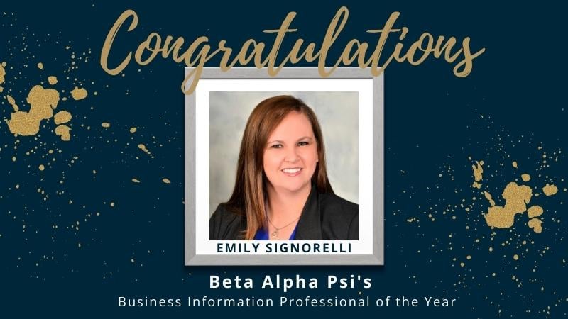 Emily Signorelli Named Business Information Professional of the Year